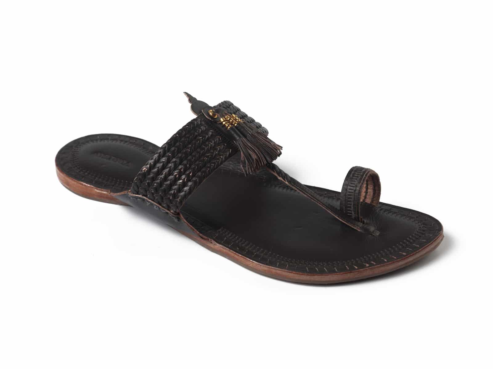 Mens Dark Brown Kolhapuri Chappal at Vaarsa Mens Dark Brown Kolhapuri Chappal, Vaarsa