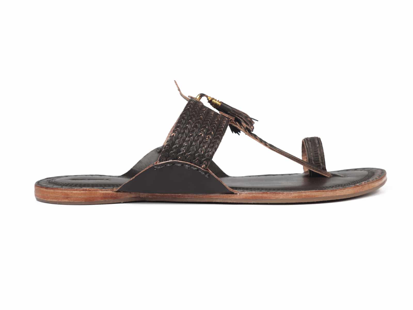 Mens Dark Brown Kolhapuri Chappal at Vaarsa Mens Dark Brown Kolhapuri Chappal, Vaarsa