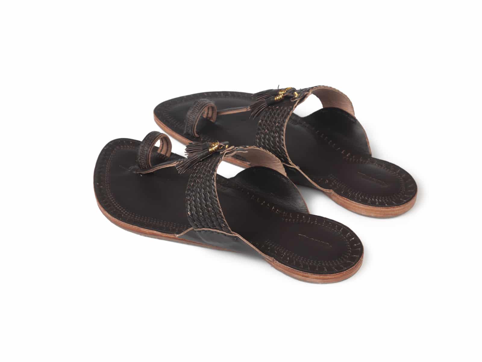 Mens Dark Brown Kolhapuri Chappal at Vaarsa Mens Dark Brown Kolhapuri Chappal, Vaarsa