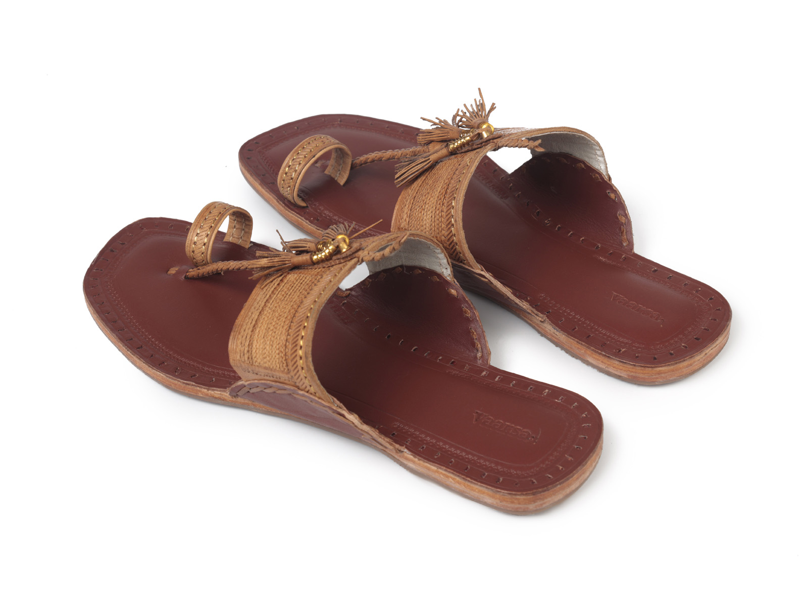 Womens Red Brown Kolhapuri Chappal at vaarsa Womens Red Brown Kolhapuri Chappal, Vaarsa